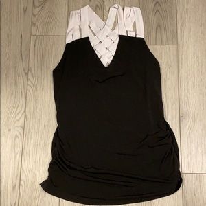 Black and white formal tank